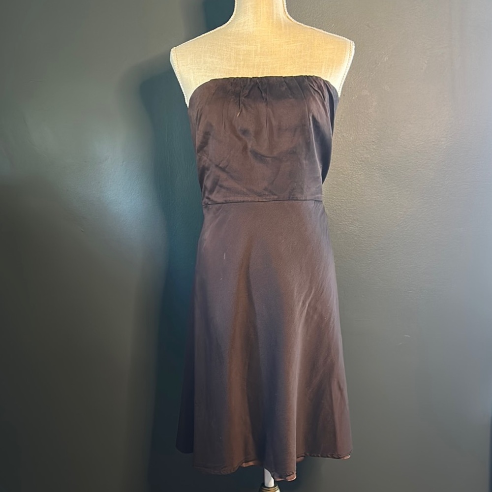 Banana republic, Elegant Strapless Brown Dress